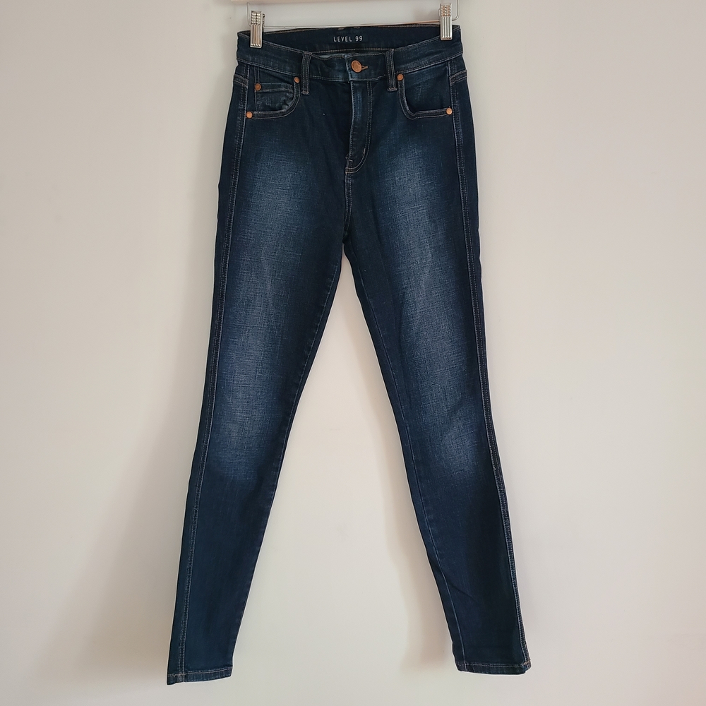 Level 99 Women's Dark Blue High-Rise Jeans Size 26